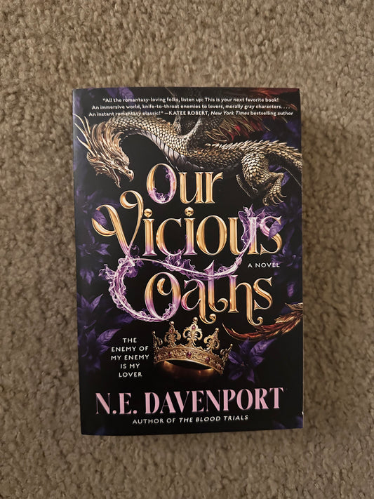 Our Vicious Oaths by N.E. Davenport | Fantasy Bookly Collector’s Edition (Signed Softcover)
