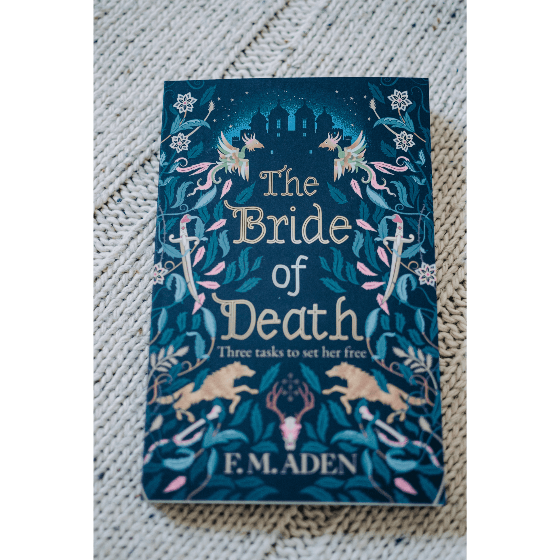 Cover of 'The Bride of Death' by F.M. Aden, a fantasy romance book with enchanting illustrations.
