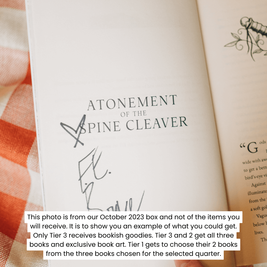 Signed copy of Atonement of the Spine Cleaver